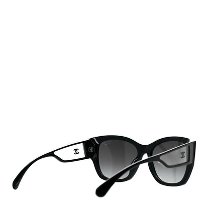 Chanel Acetate Polarized Butterfly Signature CC Sunglasses 5429-A Black 4 of 6