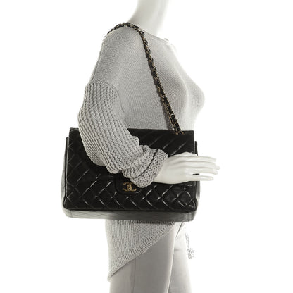 Chanel Lambskin Quilted Maxi Single Flap Black 2 of 8