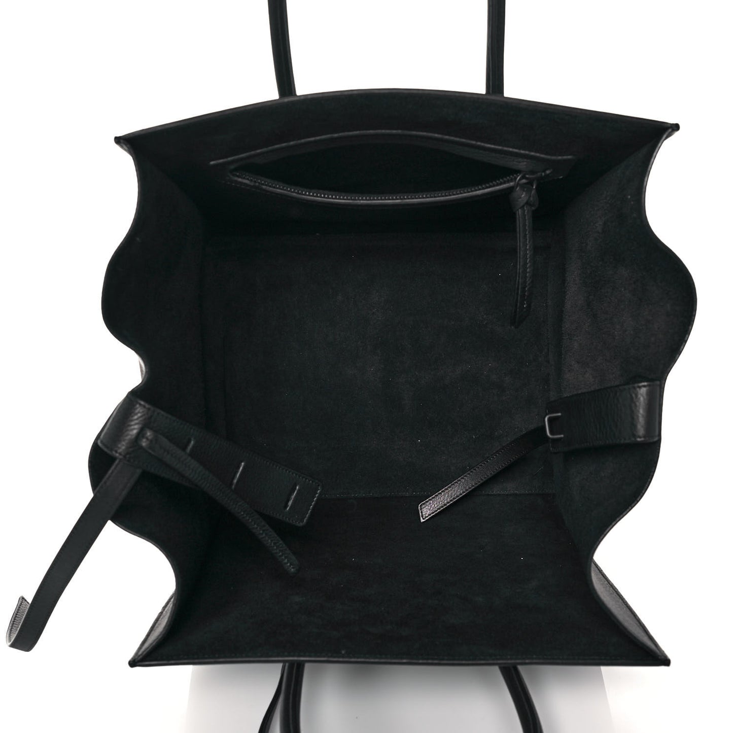 Supple Calfskin Large Phantom Luggage Black