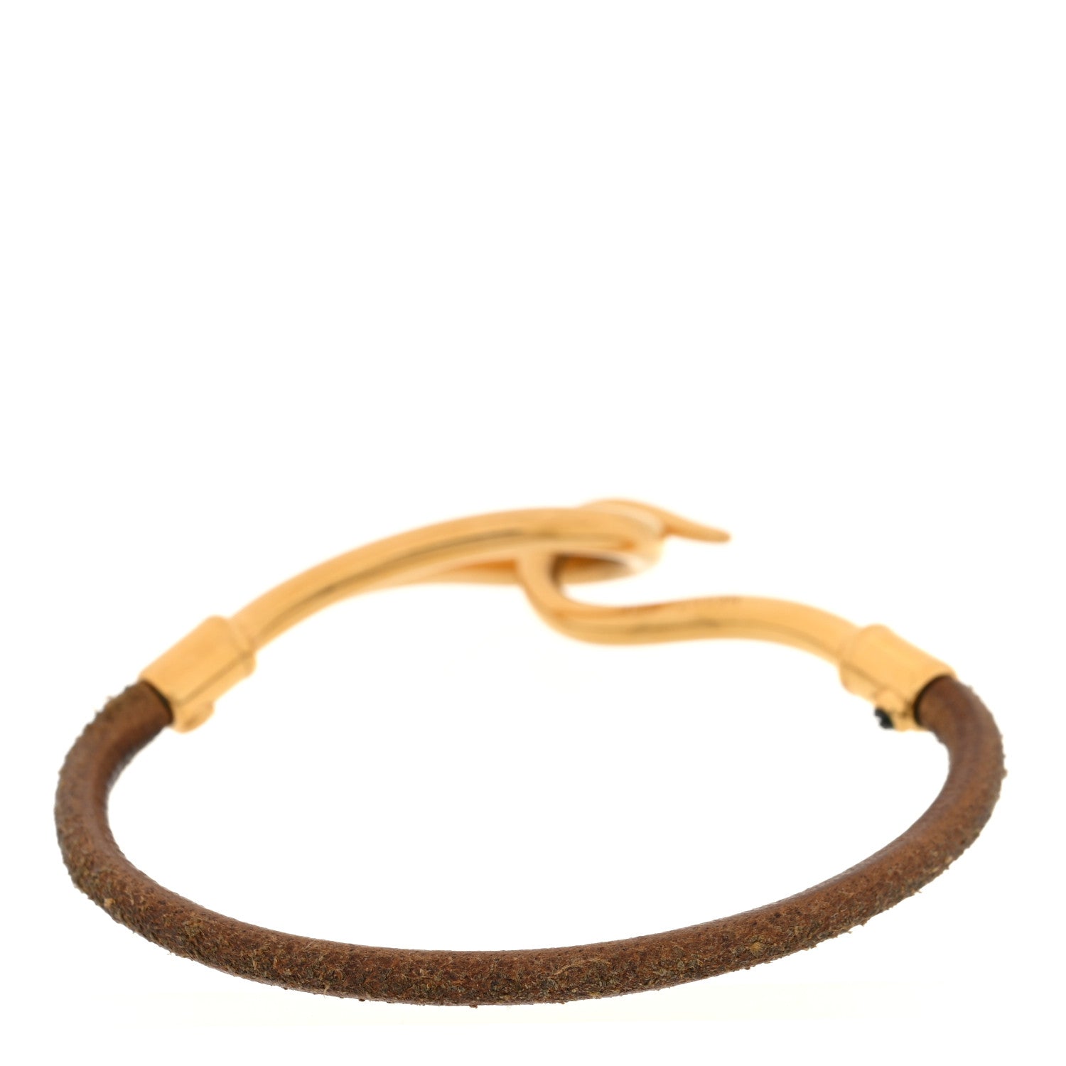 Hermes Natural Bridle Jumbo Hook Bracelet Brown 3 of 4