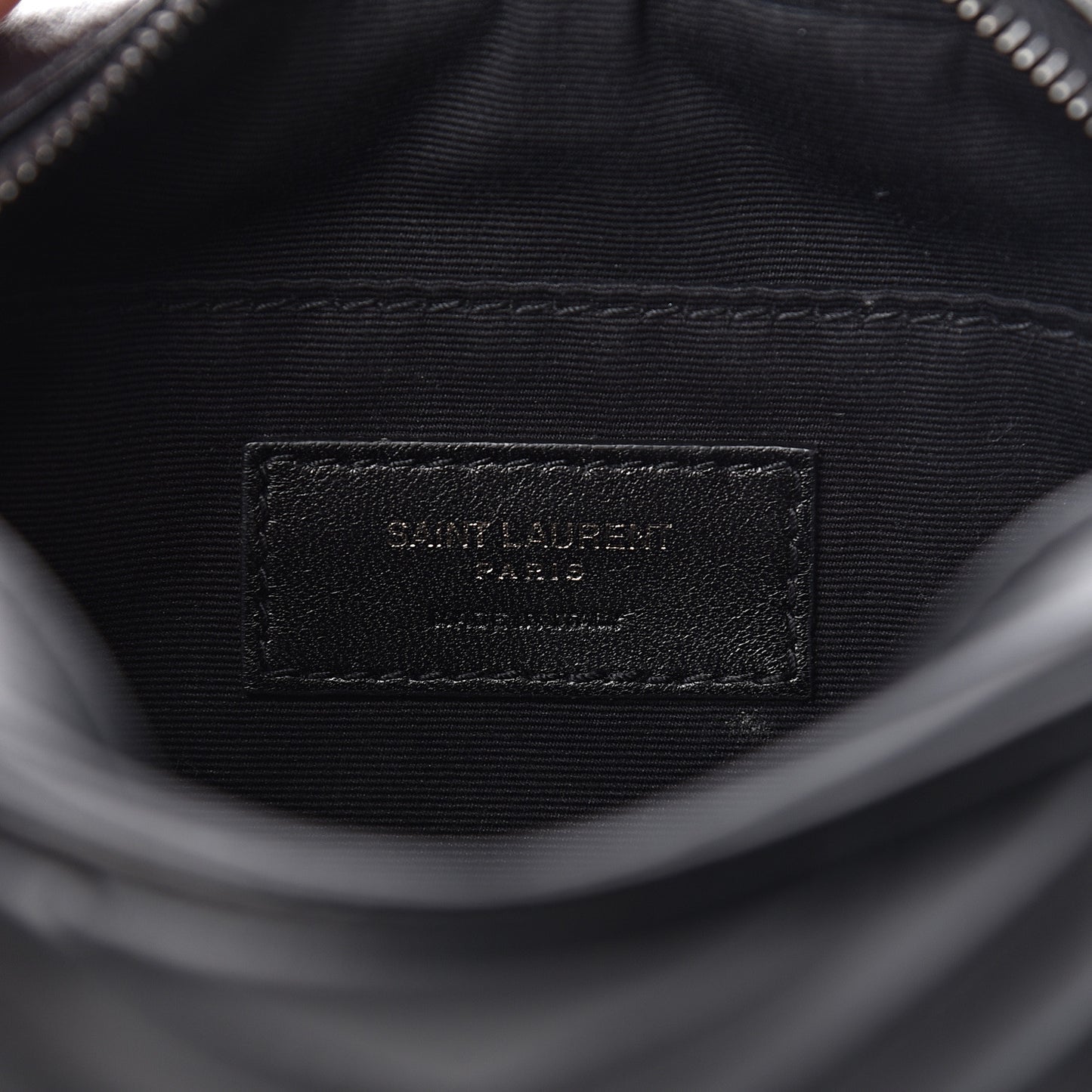 Calfskin Matelasse Monogram Lou Belt Bag Black