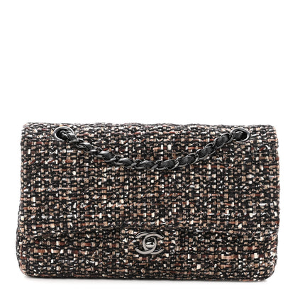 Chanel Tweed Quilted Medium Double Flap Brown 1 of 10