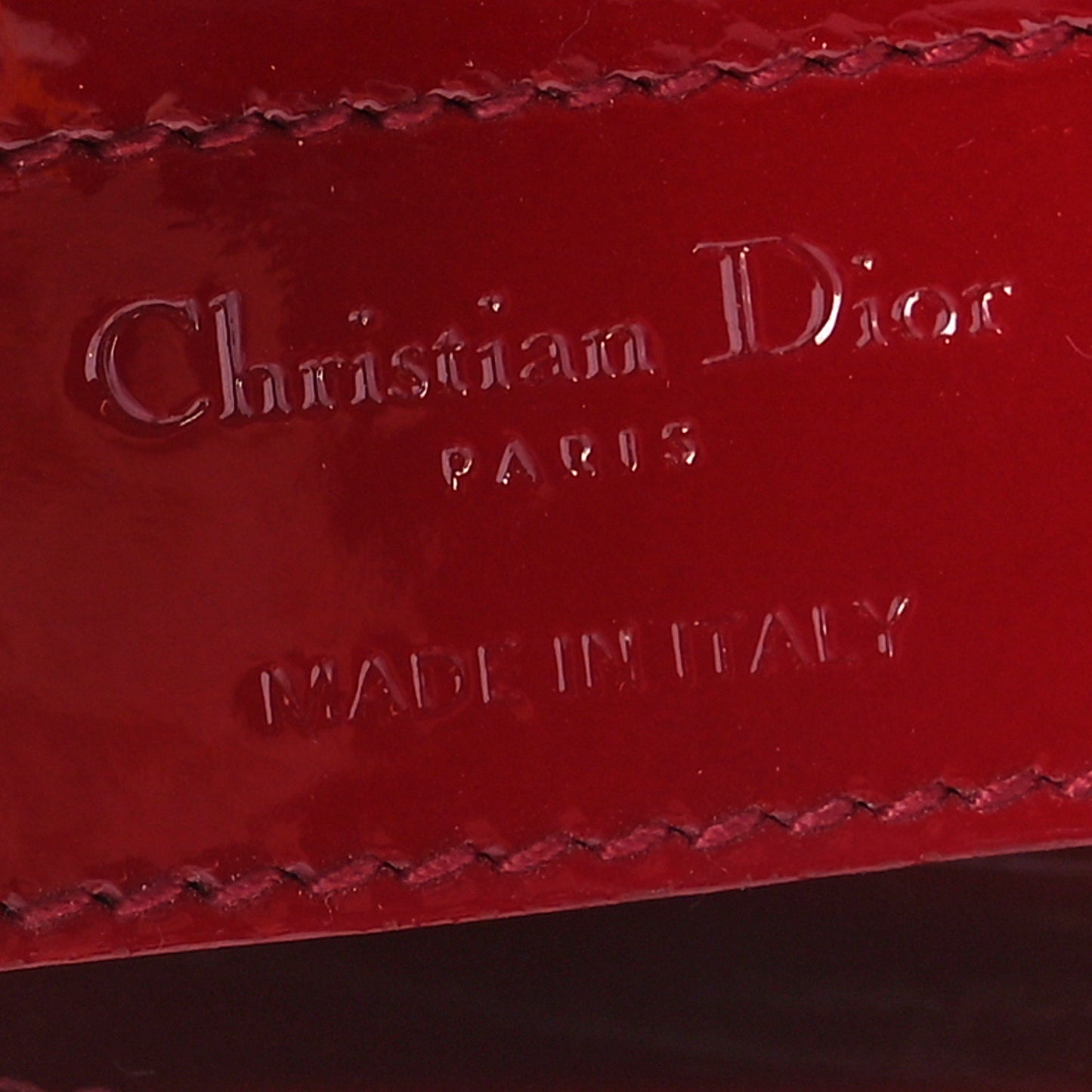 Patent Cannage Medium Lady Dior Burgundy Red