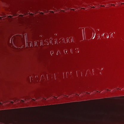 Christian Dior Patent Cannage Medium Lady Dior Burgundy Red 6 of 10