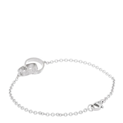 Cartier 18K White Gold Interlocking LOVE Bracelet 2 of 5