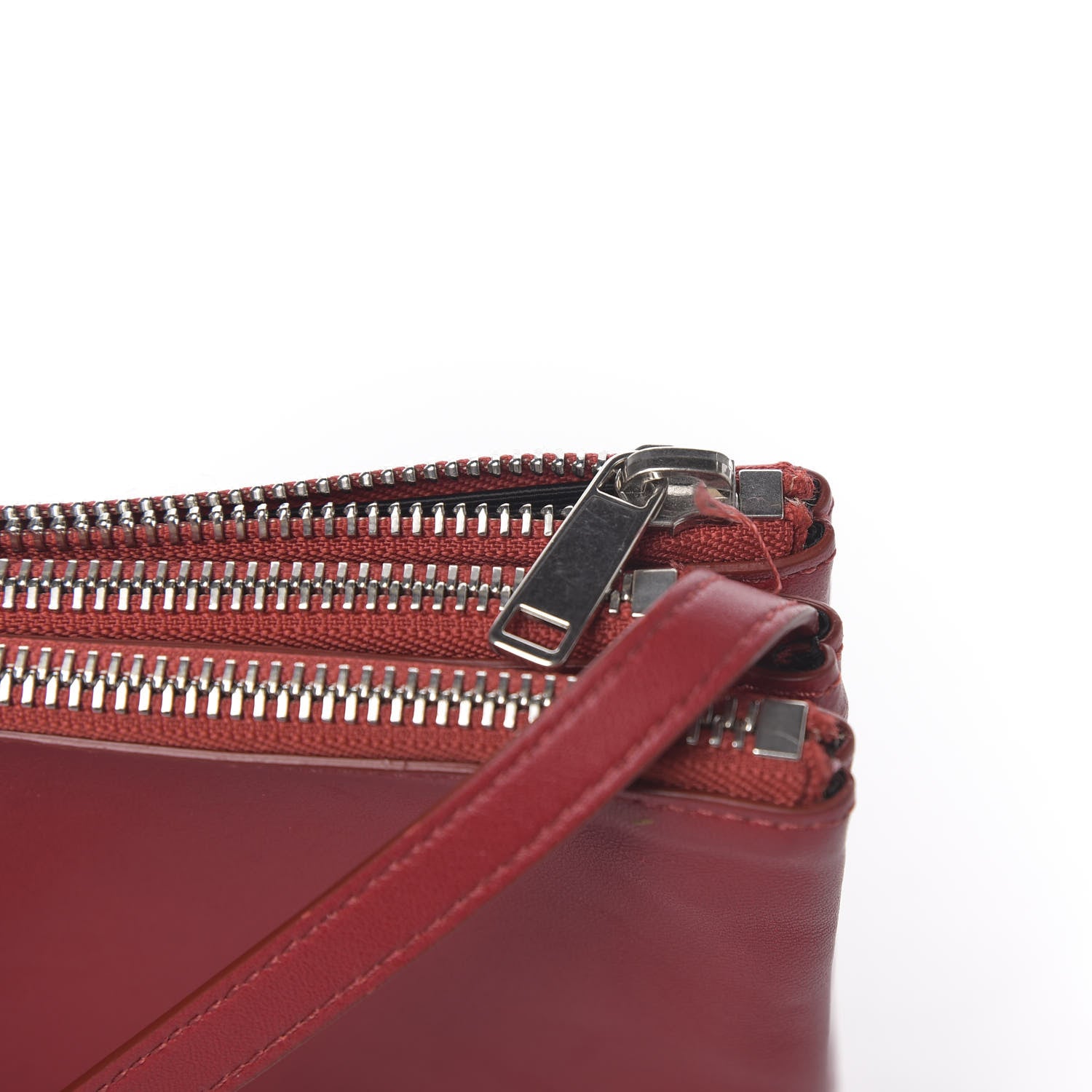 Celine Lambskin Small Trio Crossbody Bag Red 8 of 13