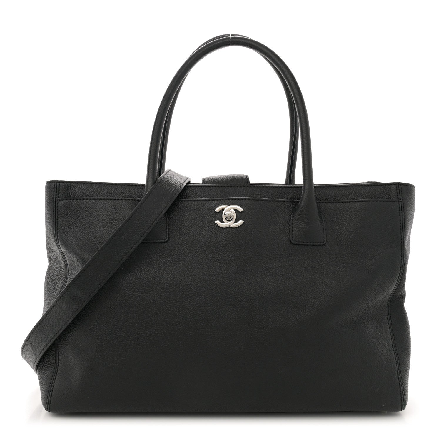 Chanel Calfskin Cerf Executive Shopper Tote Black 1 of 14