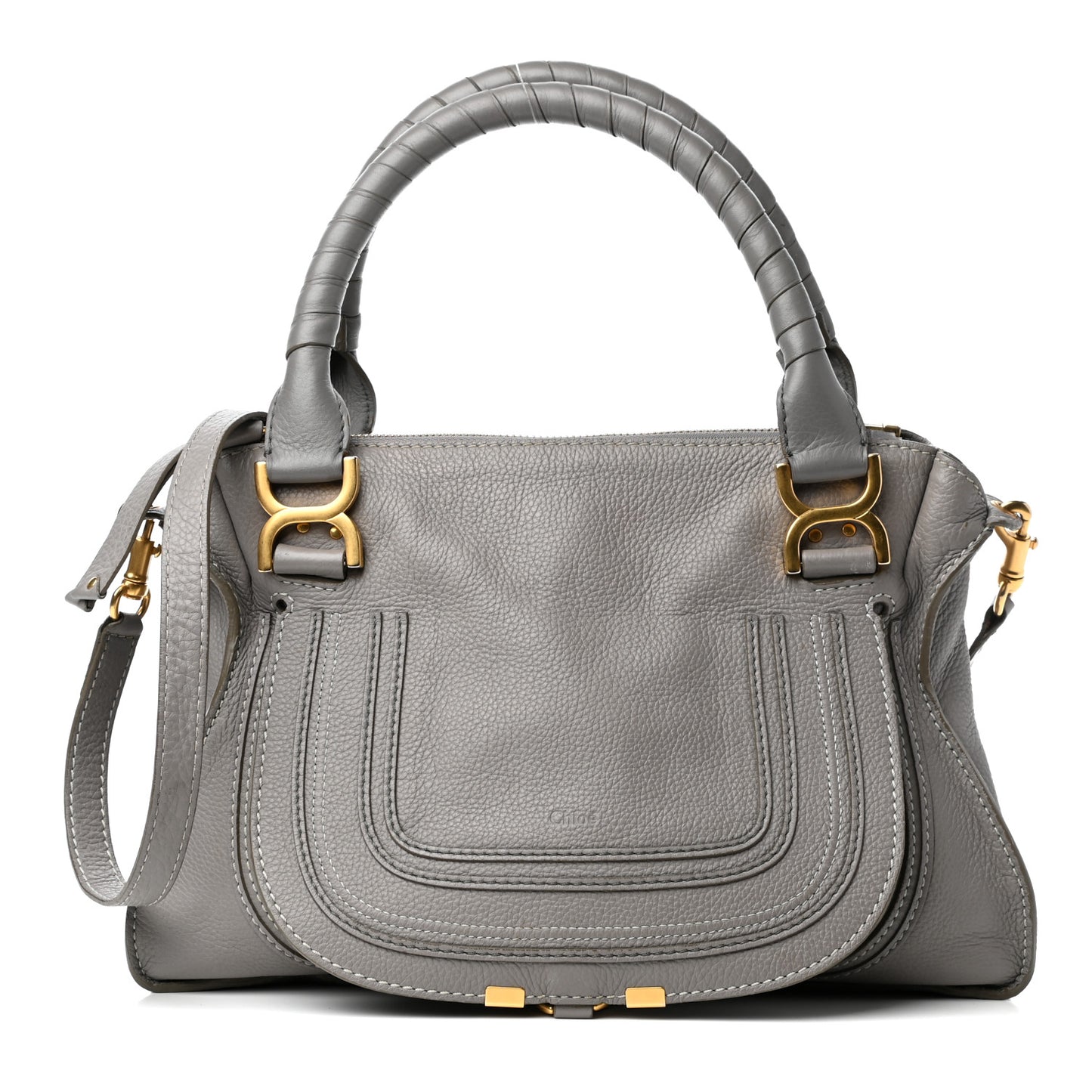 Calfskin Medium Marcie Satchel Cashmere Grey