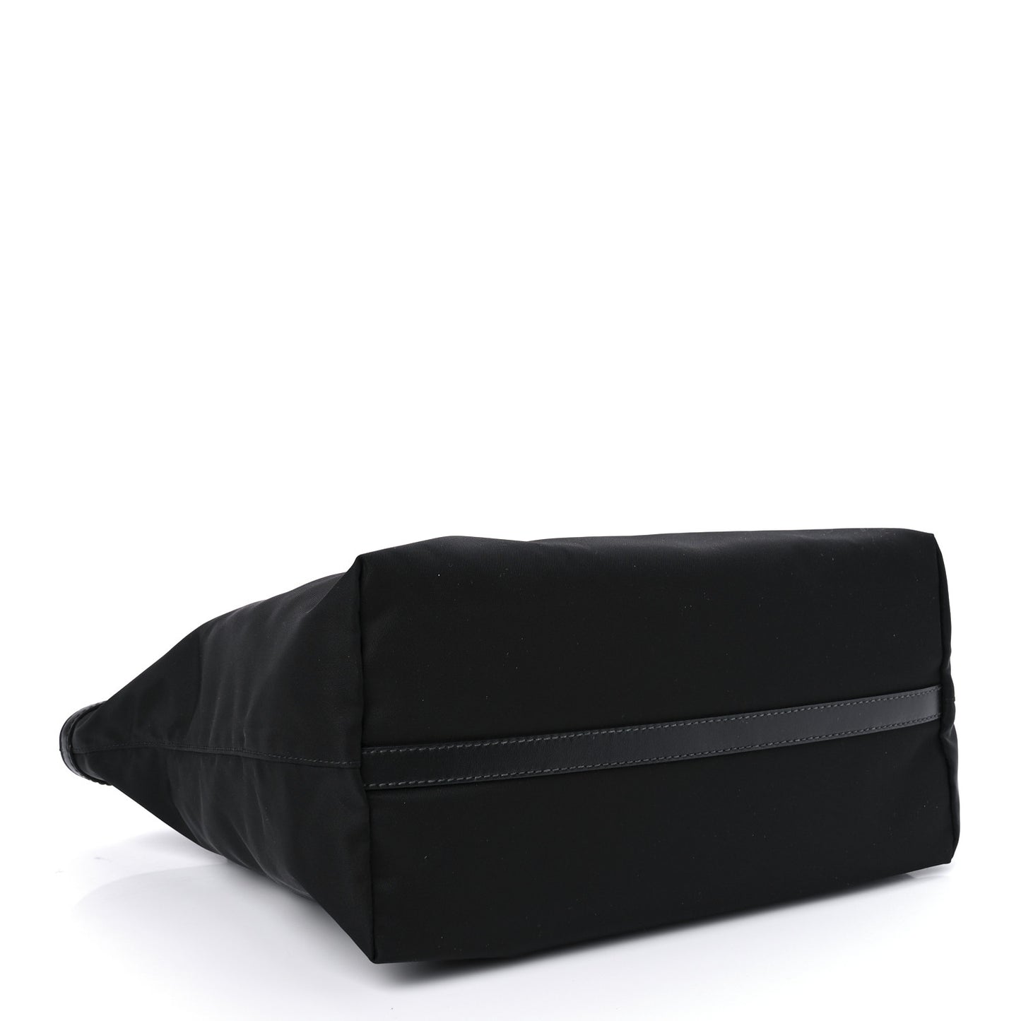 Tessuto Nylon Soft Calf Shopping Tote Black