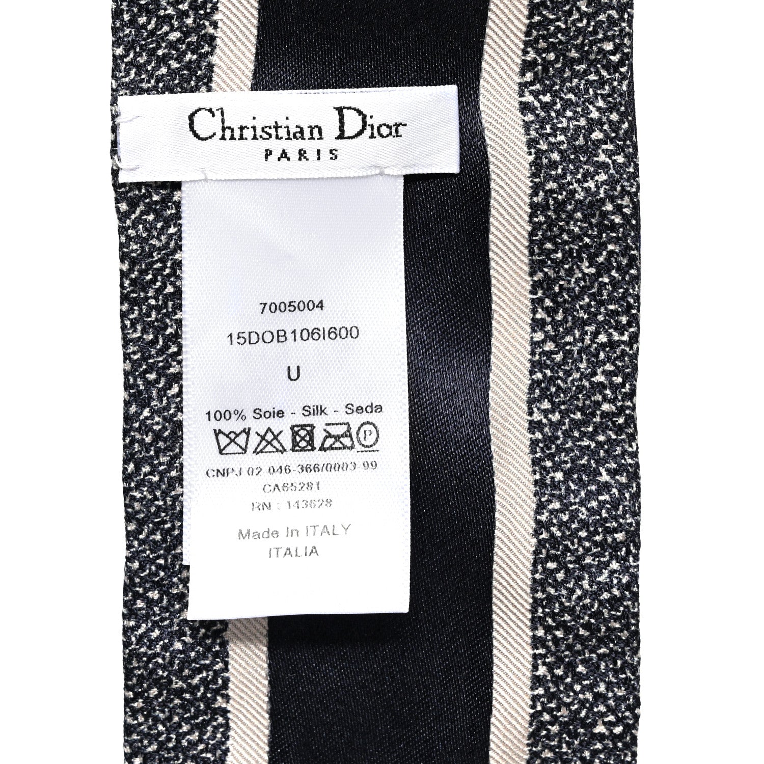 Christian Dior Silk Oblique Mitzah Scarf Blue 3 of 9