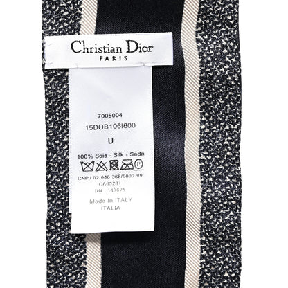 Christian Dior Silk Oblique Mitzah Scarf Blue 3 of 9