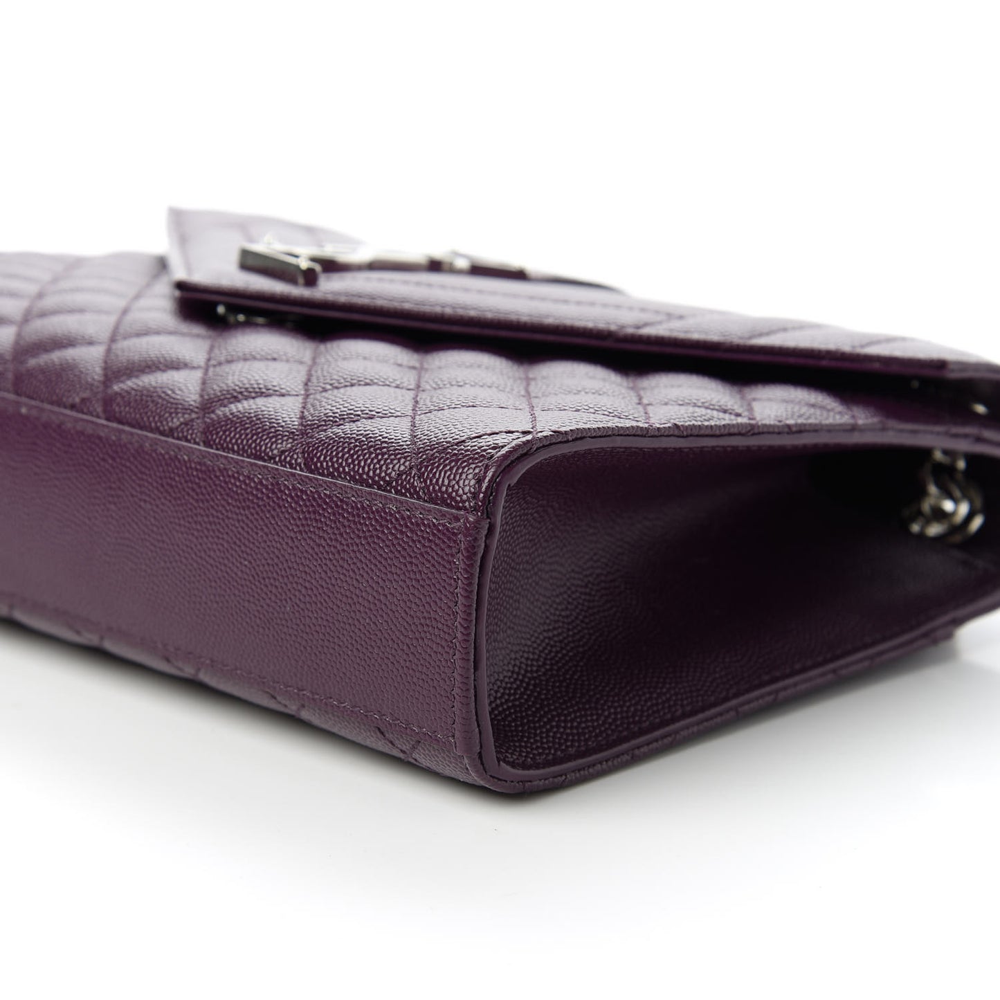 Grain De Poudre Textured Mixed Matelasse Triquilt Medium Monogram Satchel Lilac