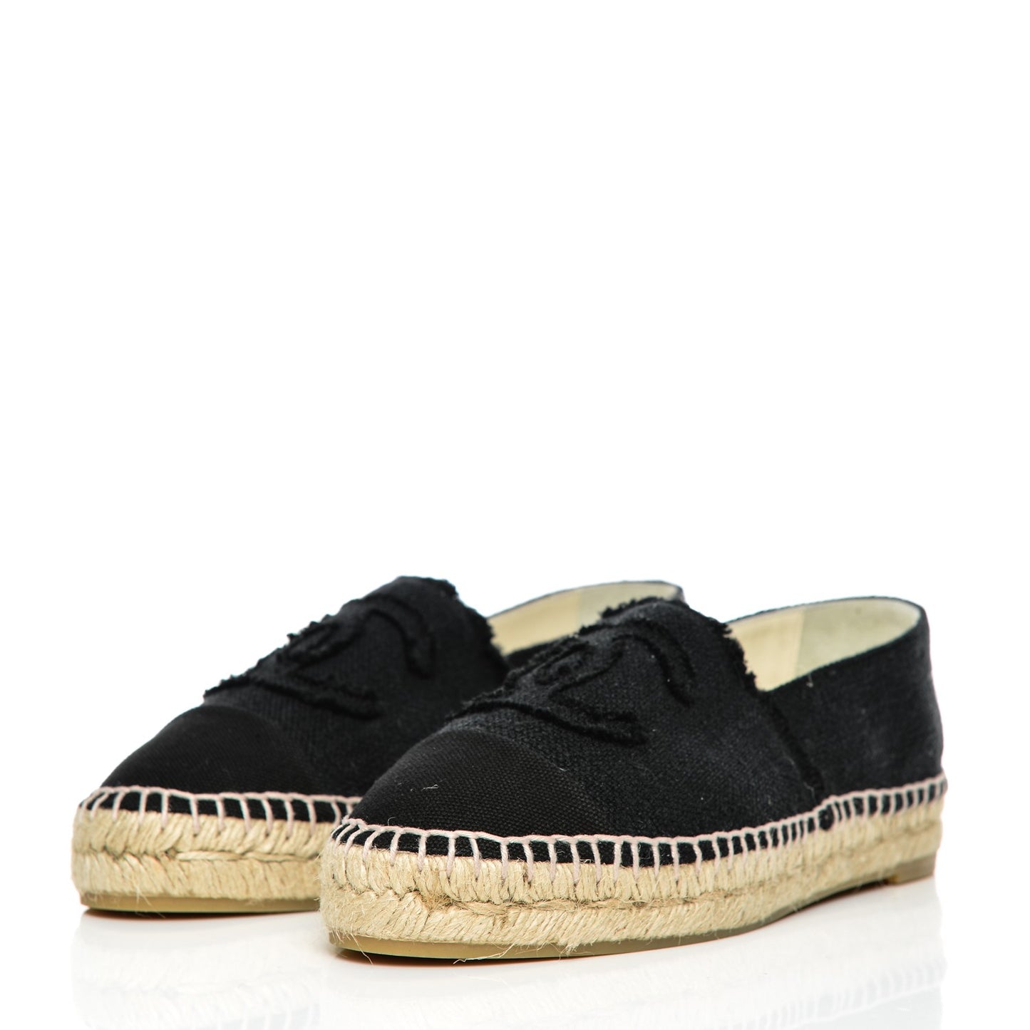 Linen CC Espadrilles 36 Black