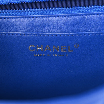Chanel Caviar Quilted Maxi Single Flap Blue 6 of 12