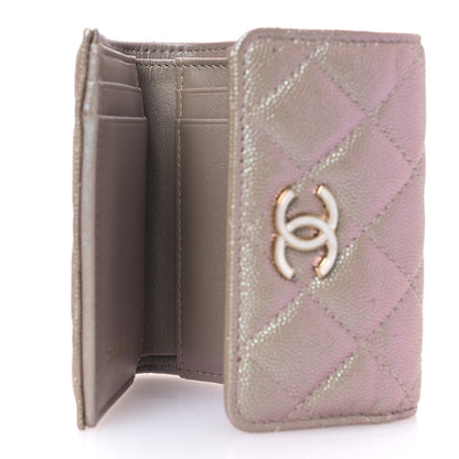 Chanel Iridescent Caviar Quilted Small Flap Wallet Beige 5 of 13