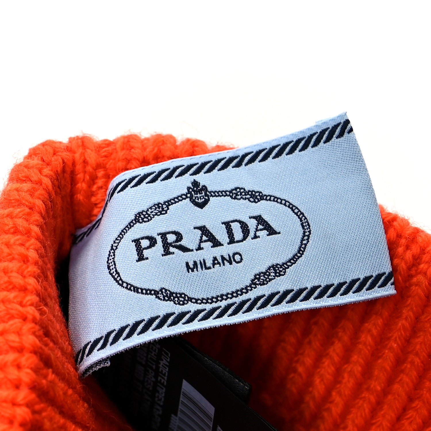 Prada Knit Racing Logo Headband S Orange 3 of 4