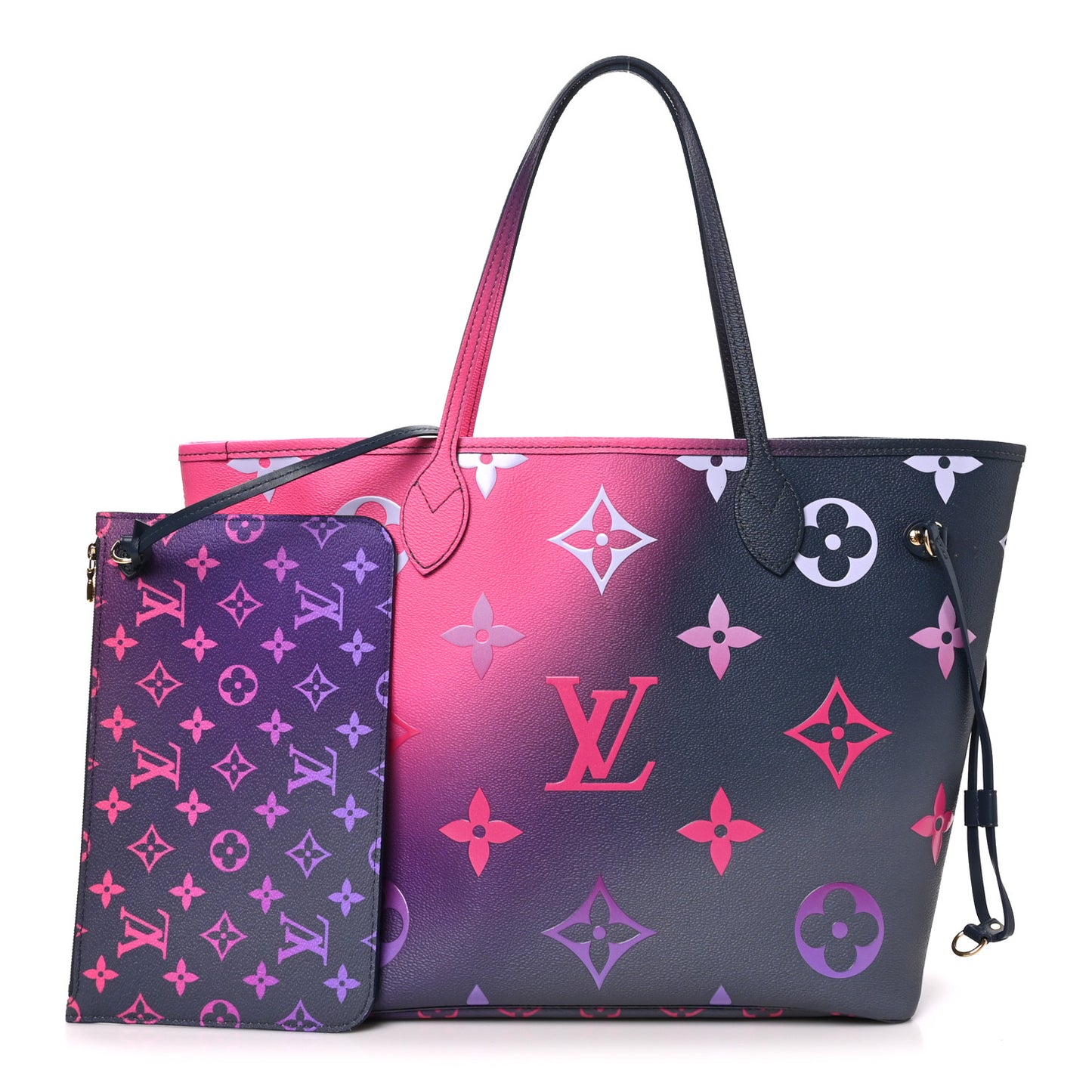 Monogram Giant Spring In The City Neverfull MM Midnight Fuchsia