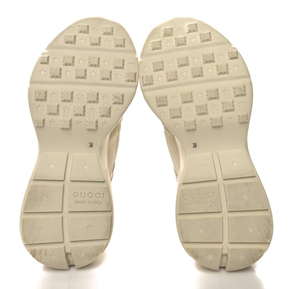 Gucci Calfskin Logo Womens Rhyton Sneakers 38 Ivory 5 of 8