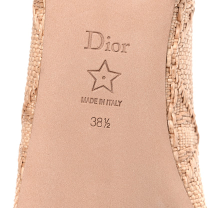 Christian Dior Raffia Cannage Ballet Flat 38.5 Straw 8 of 11