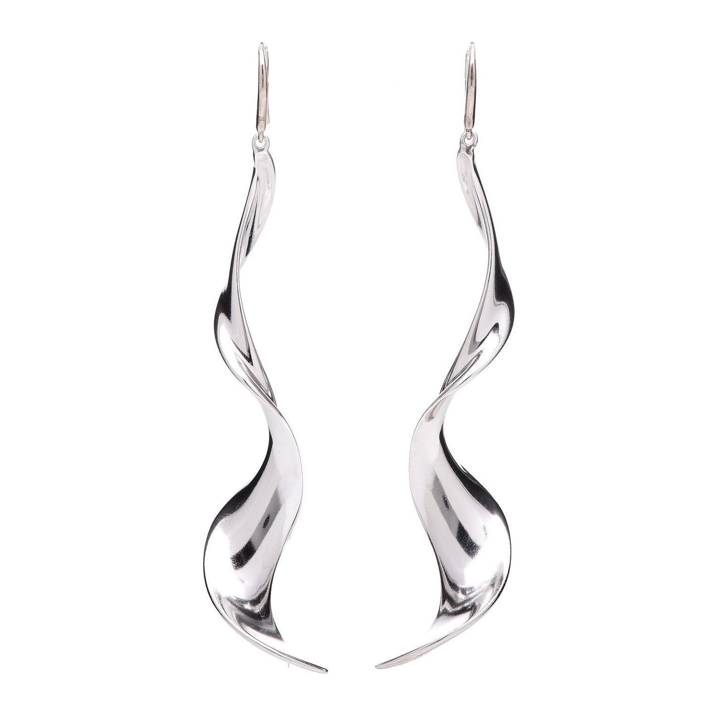 Sterling Silver Frank Gehry Orchid Drop Earrings