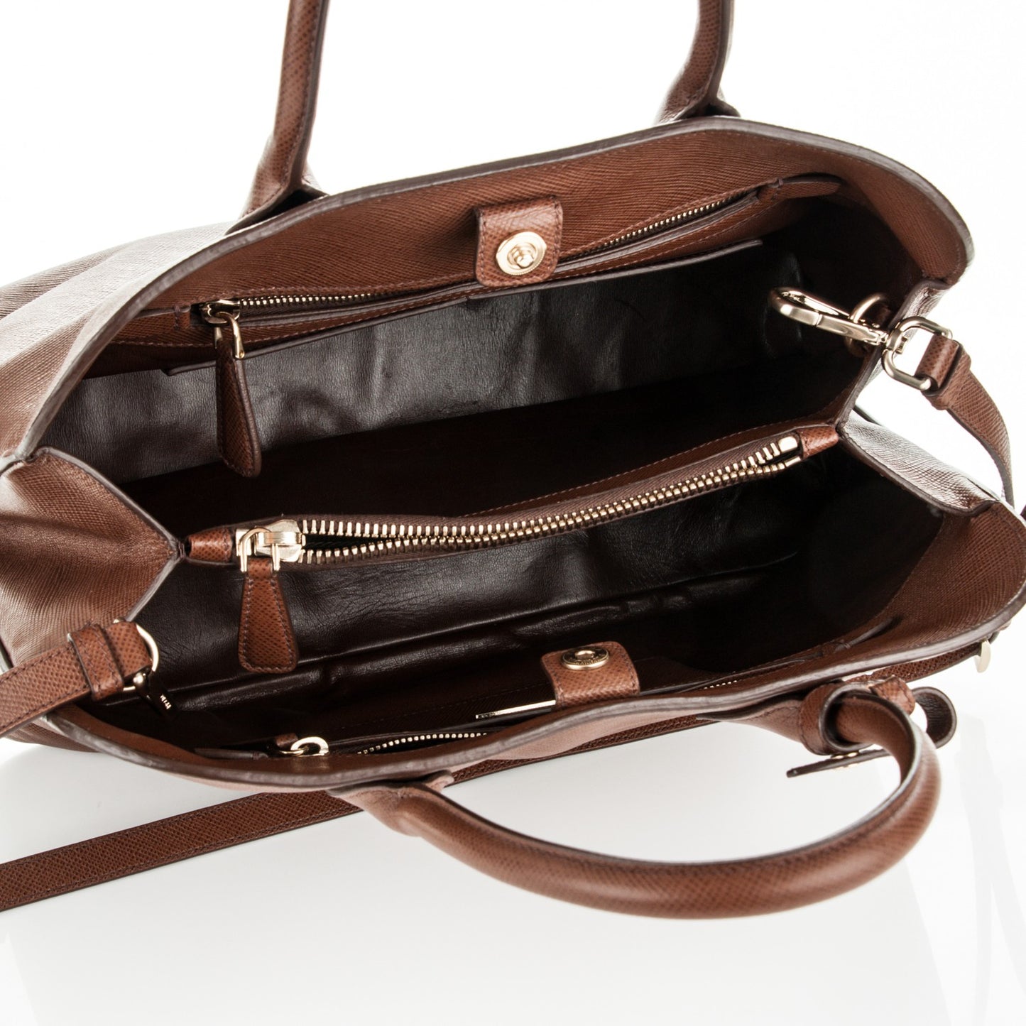 Saffiano Cuir Open Promenade Tote Palissandro