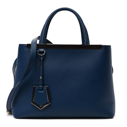 Fendi Vitello Dolce Century Petite 2Jours Tote Blue Rosa Doll 1 of 6