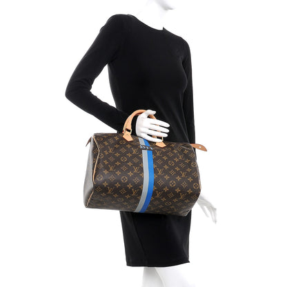 Louis Vuitton Monogram My LV Heritage Speedy 35 Blue De France Gris 2 of 10