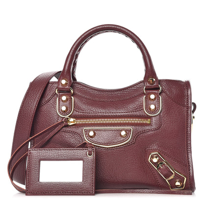 Balenciaga Chevre Gold Metallic Edge Hardware Mini City Cassis 1 of 11