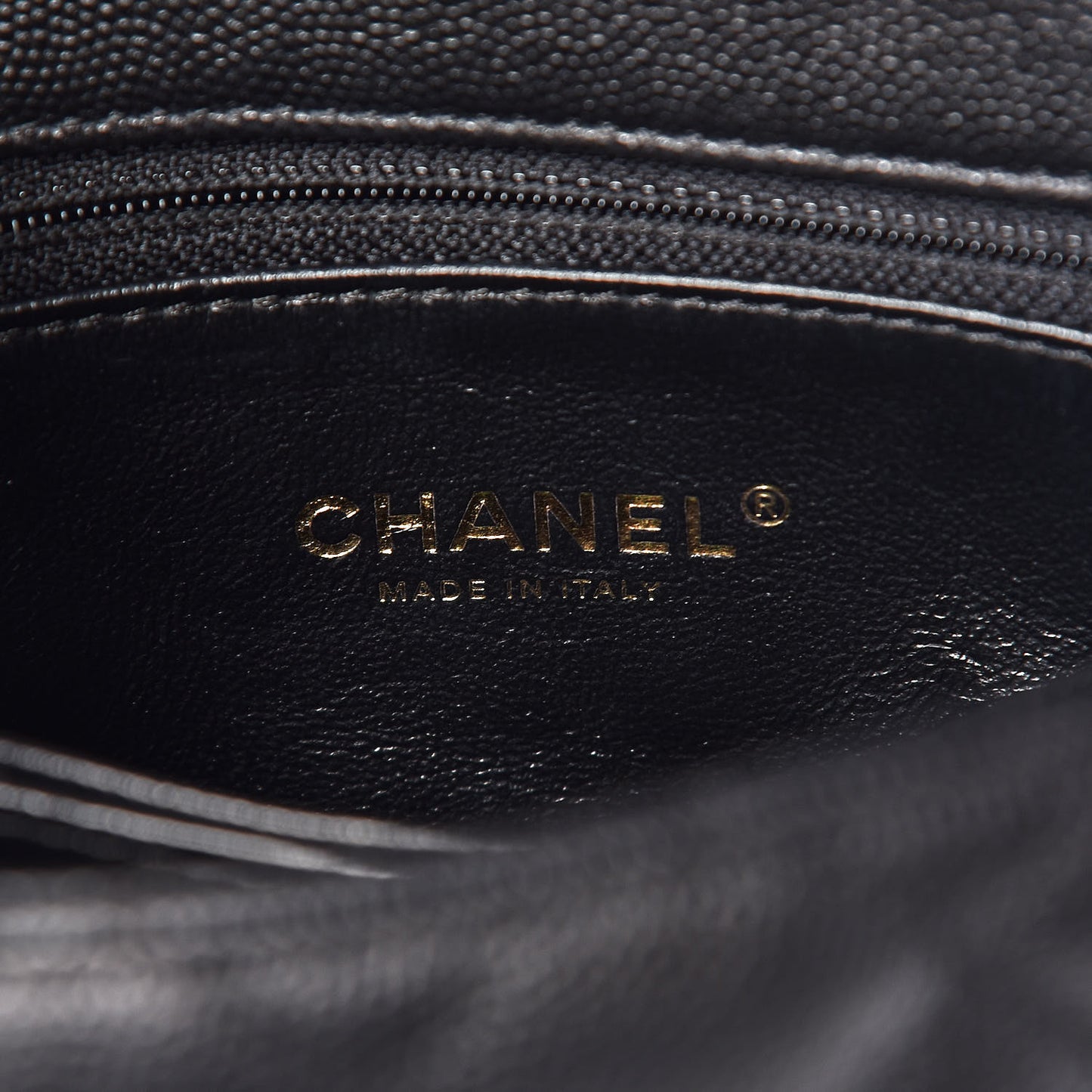 Caviar Lizard Quilted Mini Coco Handle Flap Black