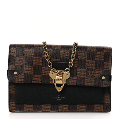 Louis Vuitton Damier Ebene Vavin Chain Wallet Black 1 of 8