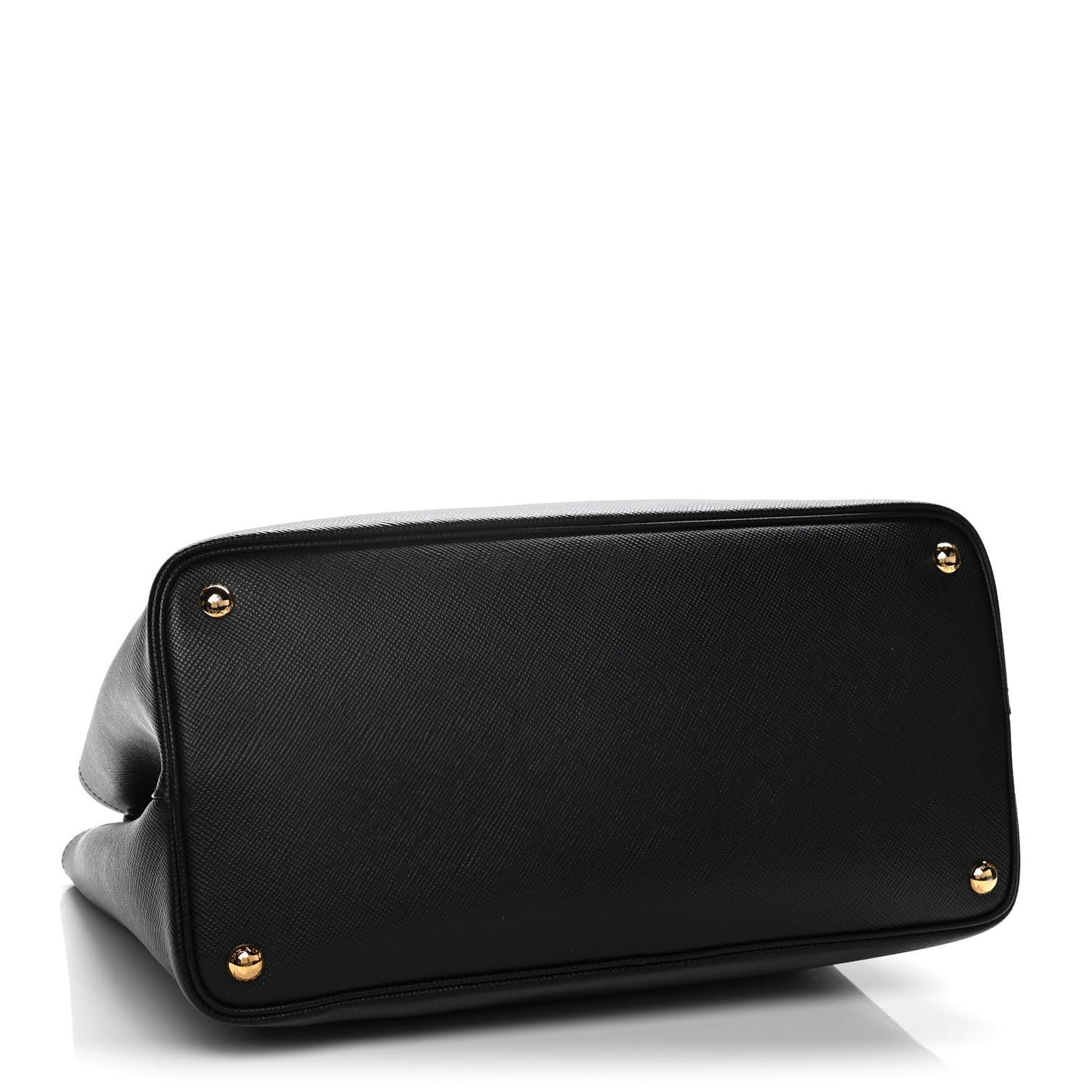 Saffiano Cuir Large Double Bag Black Fuoco