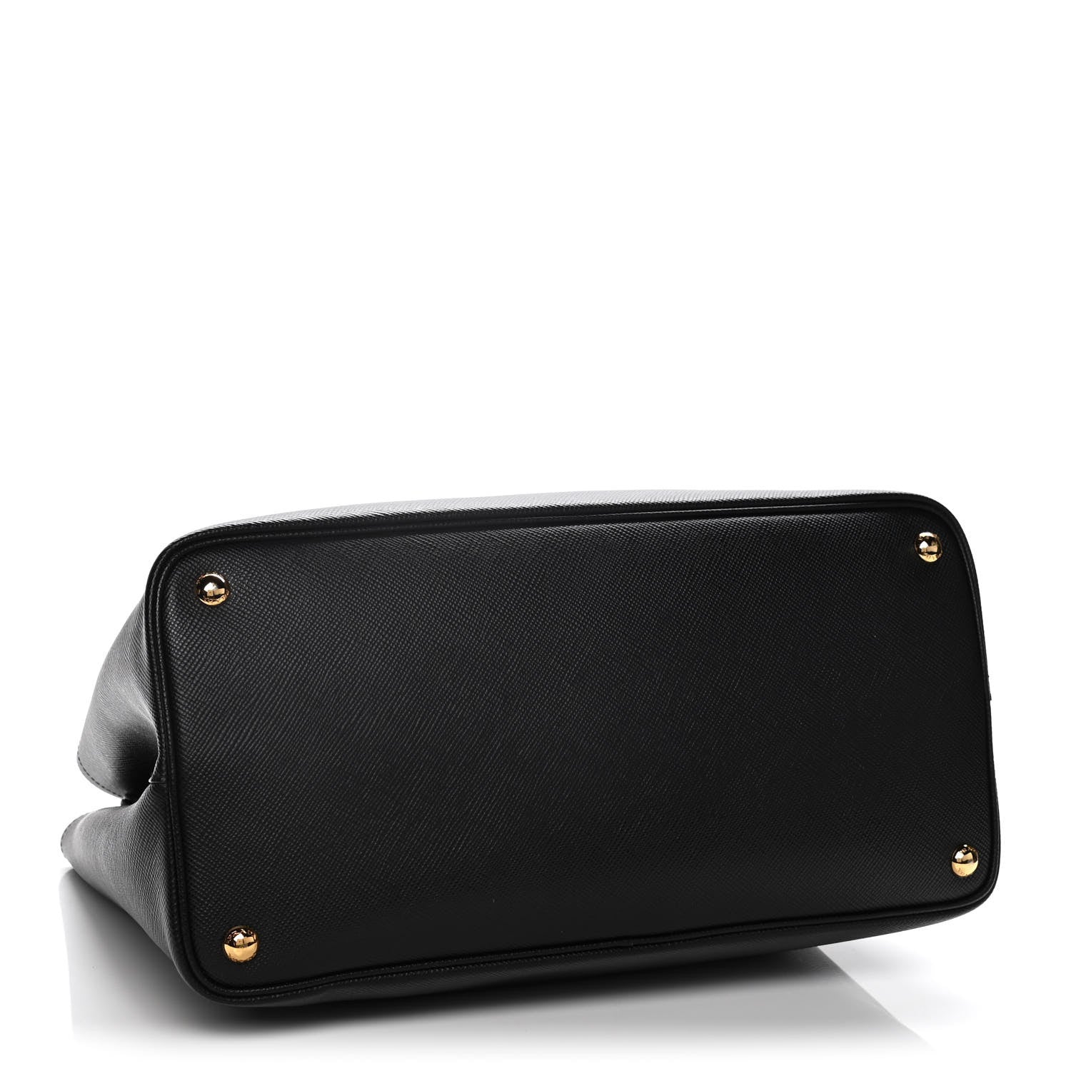 Prada Saffiano Cuir Large Double Bag Black Fuoco 4 of 15
