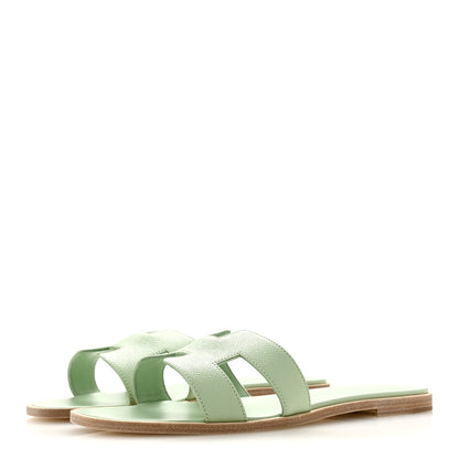 Hermes Epsom Oran Sandals 40 Vert Jade 4 of 10