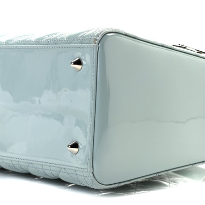 Christian Dior Patent Cannage Medium Lady Dior Light Blue 8 of 9