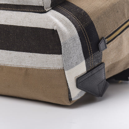 Burberry Canvas Mega Check Brookdale Backpack Black 10 of 10