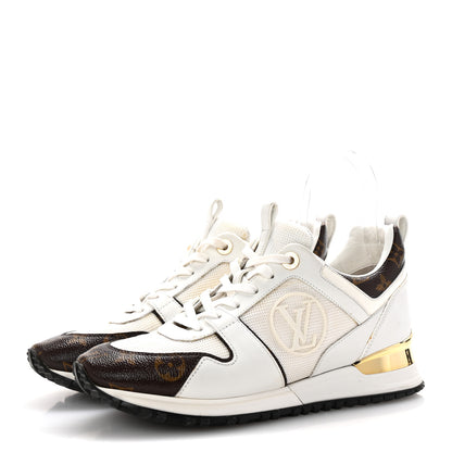 Louis Vuitton Calfskin Monogram Run Away Sneakers 38 White 4 of 9