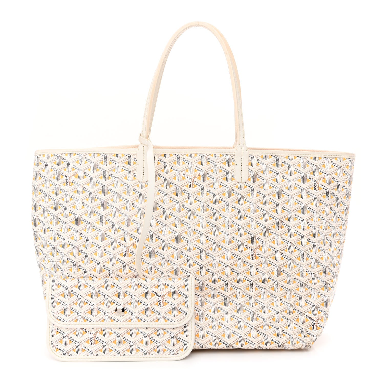 Goyard Goyardine Saint Louis Claire Voie PM White Orange 1 of 15