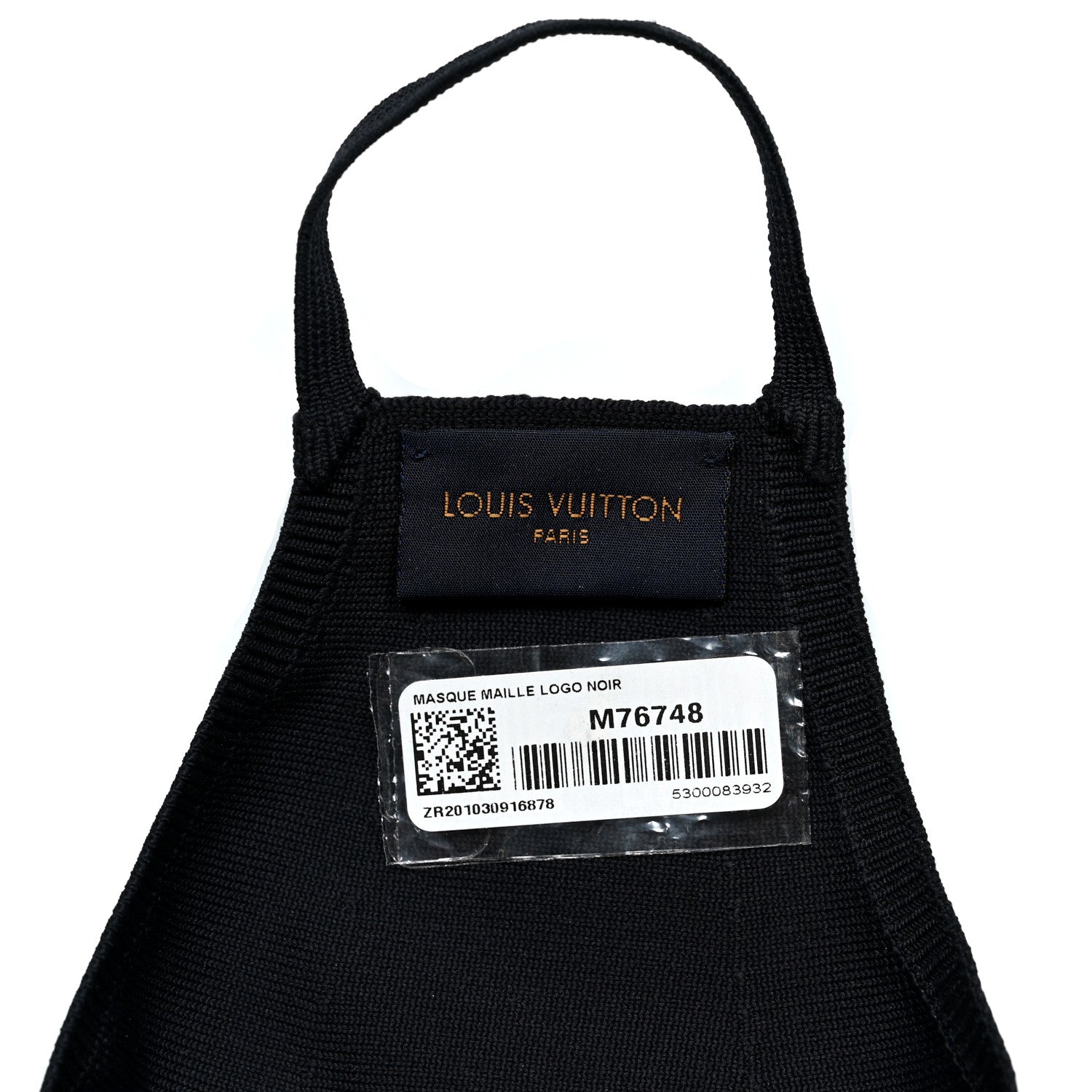 Louis Vuitton LV Initials Knit Face Mask Black 3 of 3