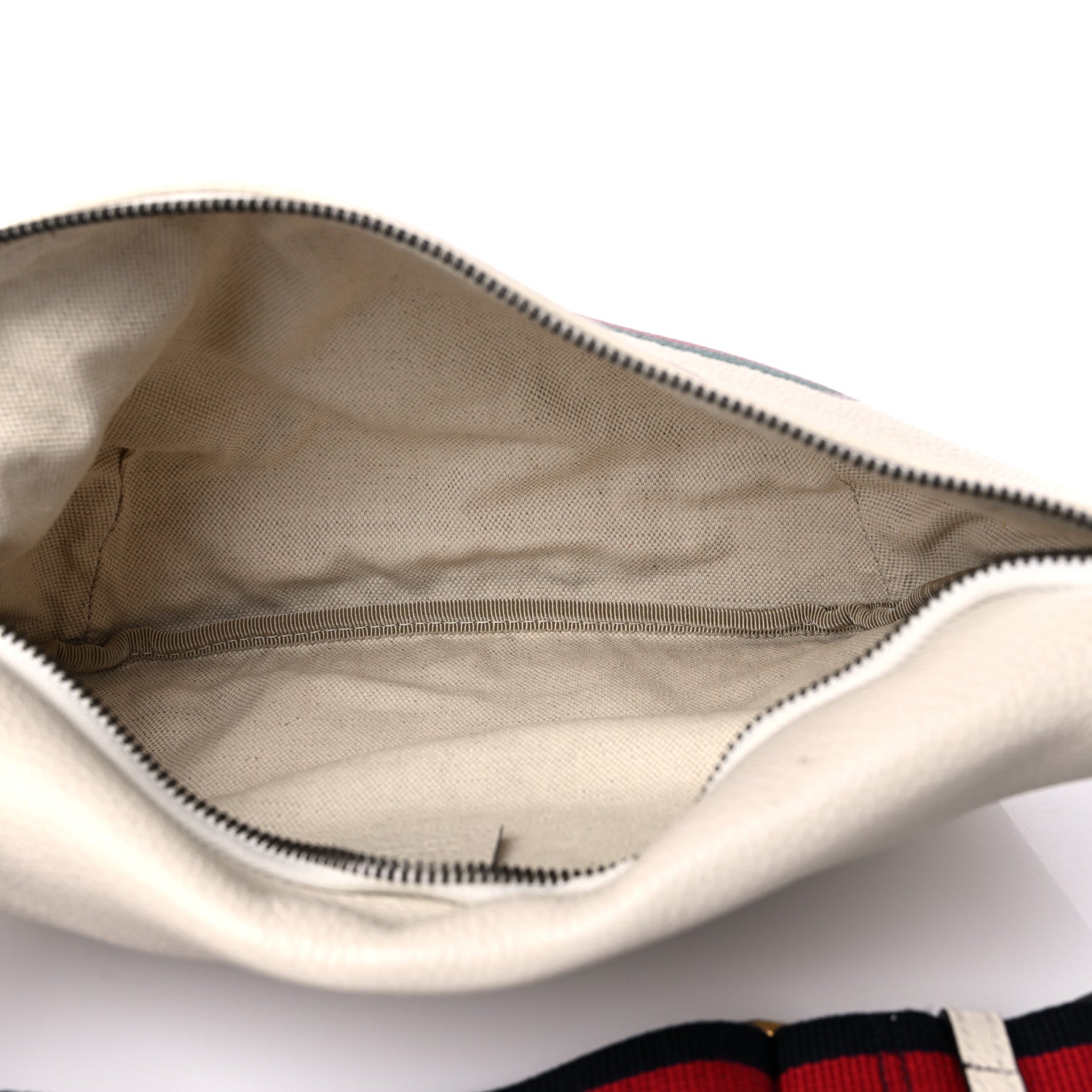 Gucci Grained Calfskin Logo Belt Bag White 5 of 10