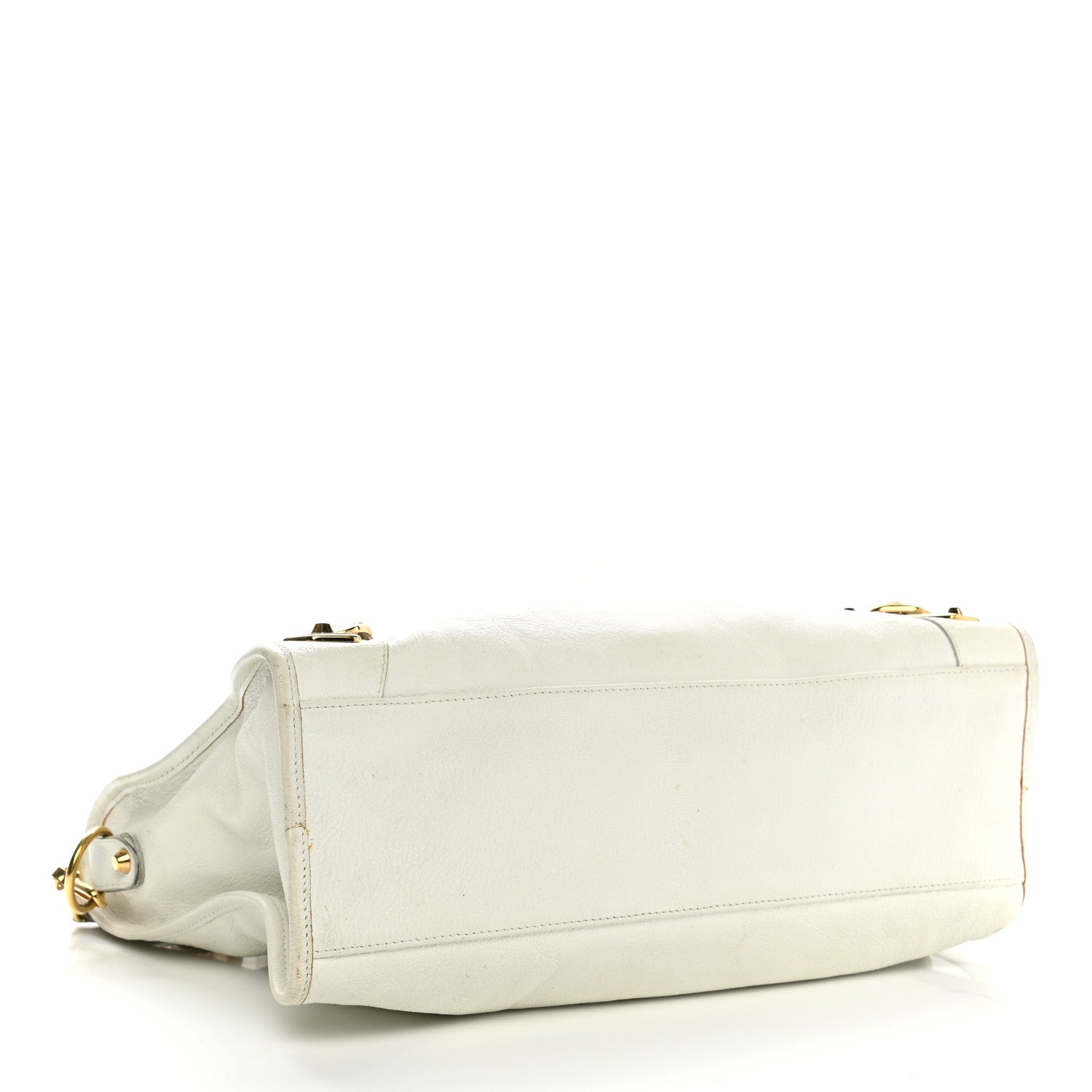 Balenciaga Chevre Gold Metallic Edge Hardware City White 4 of 15