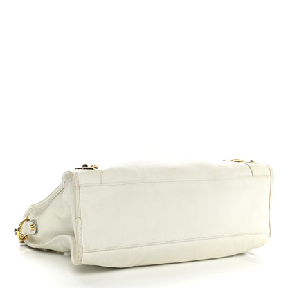 Balenciaga Chevre Gold Metallic Edge Hardware City White 4 of 15