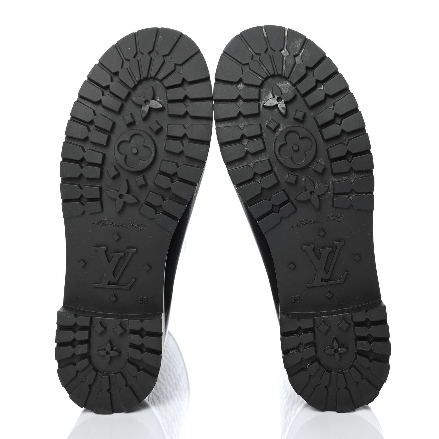 Louis Vuitton Rubber Embossed Monogram Splash Rain Boots 38 Black 4 of 4