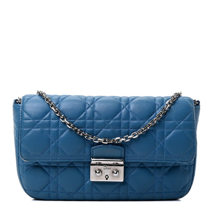 Christian Dior Lambskin Cannage Miss Dior Promenade Pouch Cobalt Blue 1 of 4