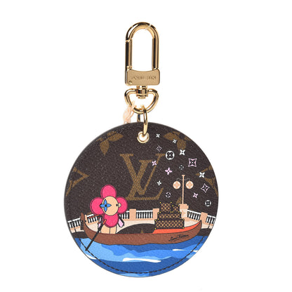 Louis Vuitton Monogram 2019 Christmas Animation Venice Bag Charm Key Ring Blue 1 of 4