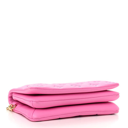 Louis Vuitton Lambskin Embossed Monogram Vuittamins Pochette Coussin Rose Violet 4 of 11