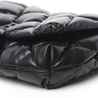 Balenciaga Nappa Calfskin Quilted Touch B Clutch Bag Black 8 of 10