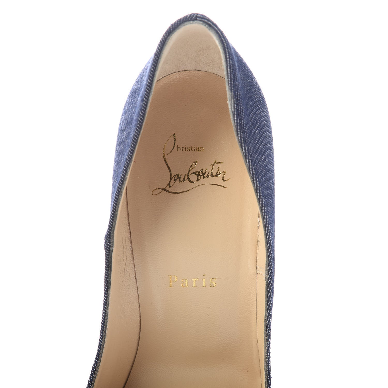 Christian Louboutin Denim Patent So Kate 120 Pumps 38.5 Blue Pompadour 7 of 9