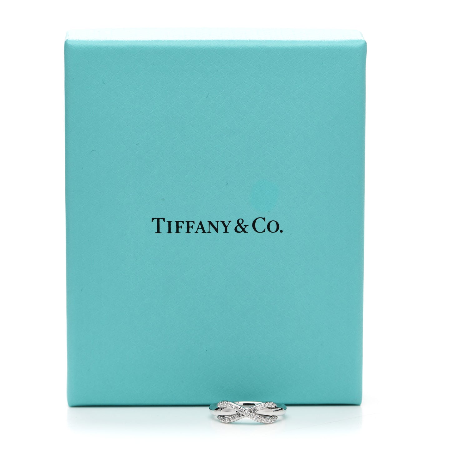 18K White Gold Diamond Infinity Ring 49 5