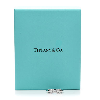 Tiffany 18K White Gold Diamond Infinity Ring 49 5 6 of 6