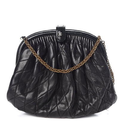 Chanel Lambskin Quilted Frame Bag Black 1 of 8